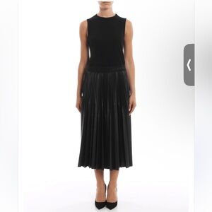 Givenchy Black Jersey Pleated Midi